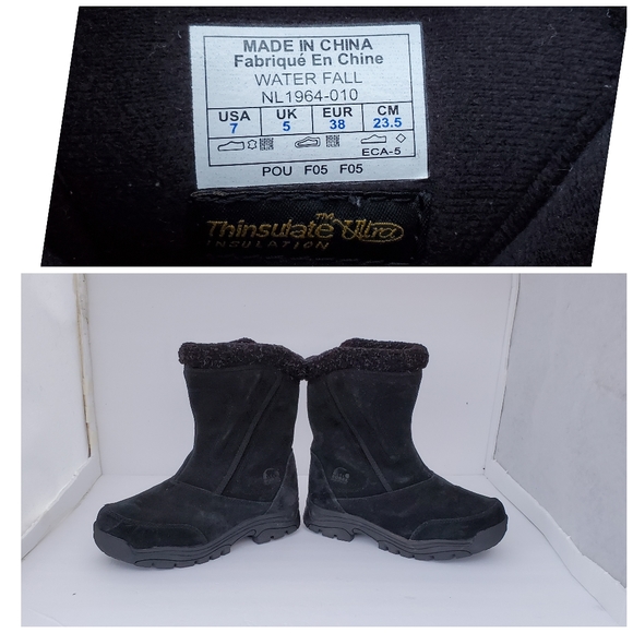 *GUC* SOREL Black Waterfall Waterproof Tall Boot - Picture 8 of 8